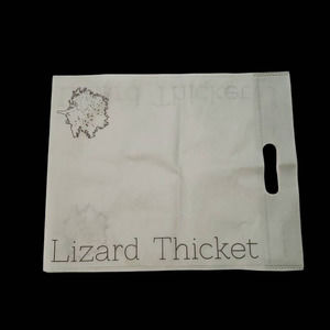 Lizard Thicket Clothing Shopping Bag Gray Fabric Rooted in Style Boutique 18x14